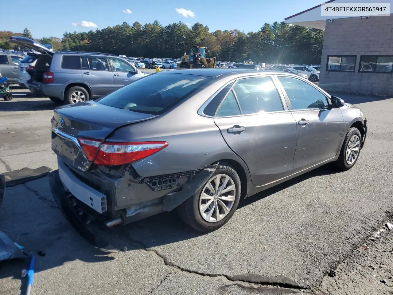 4T4BF1FKXGR565947 2016 Toyota Camry Le