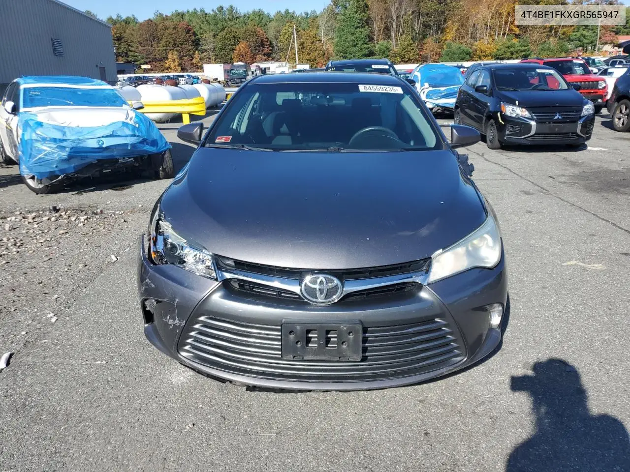 4T4BF1FKXGR565947 2016 Toyota Camry Le