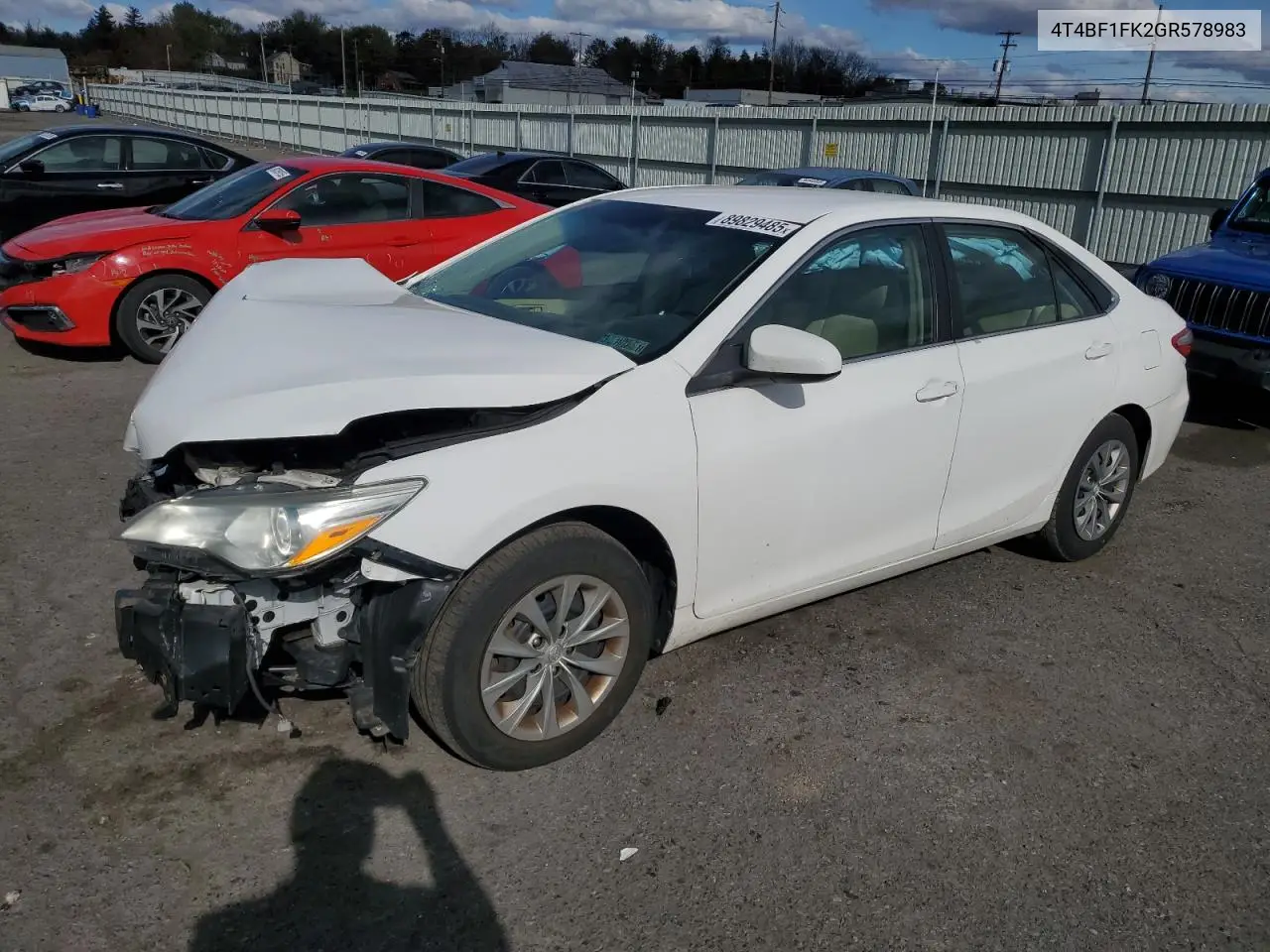 4T4BF1FK2GR578983 2016 Toyota Camry Le
