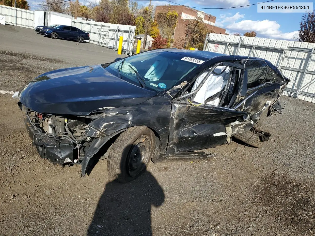 4T4BF1FK3GR564364 2016 Toyota Camry Le