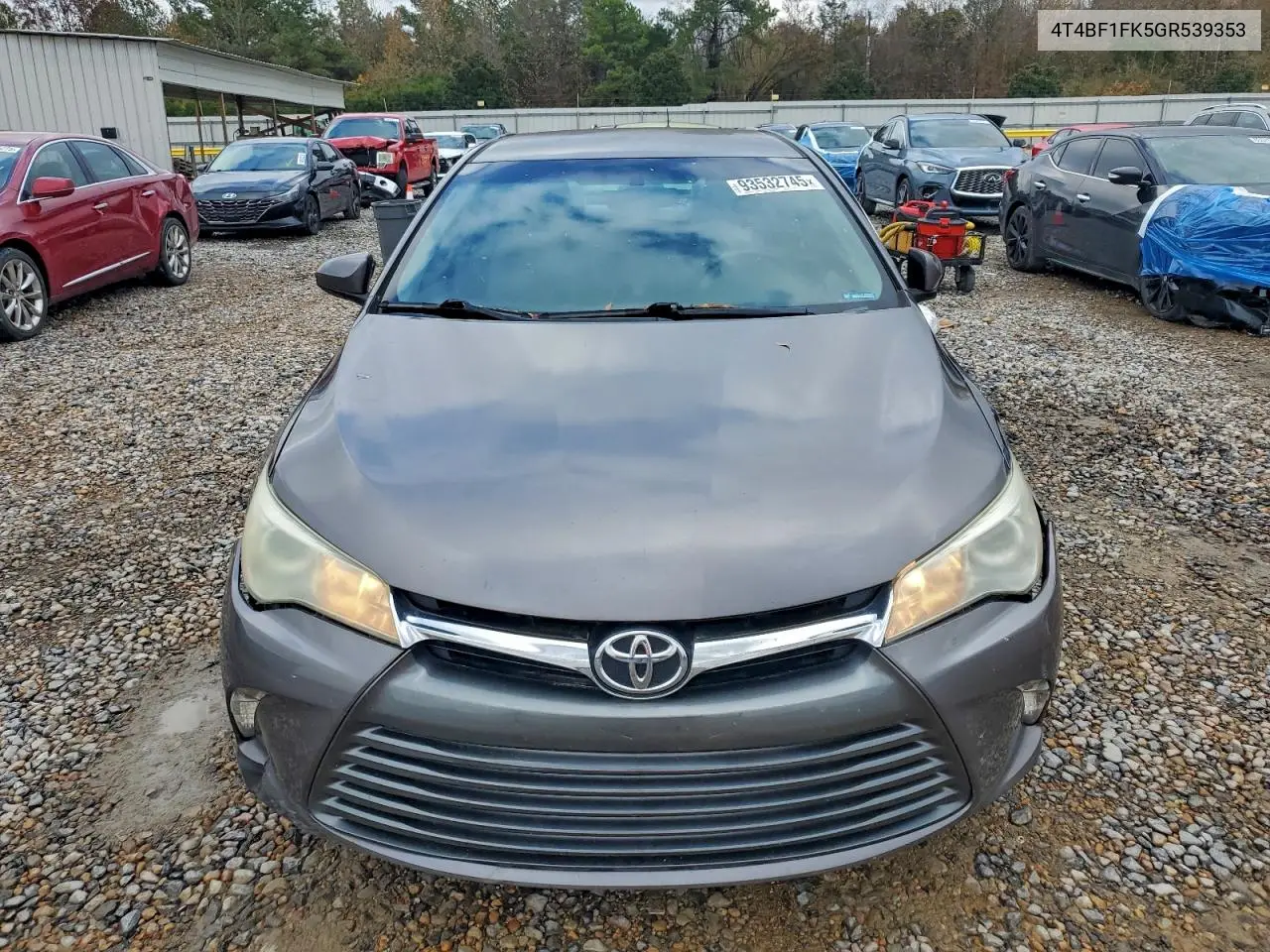 4T4BF1FK5GR539353 2016 Toyota Camry Le
