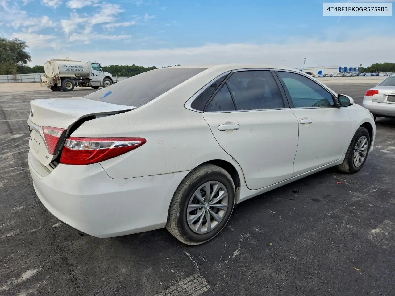 4T4BF1FK0GR575905 2016 Toyota Camry Le
