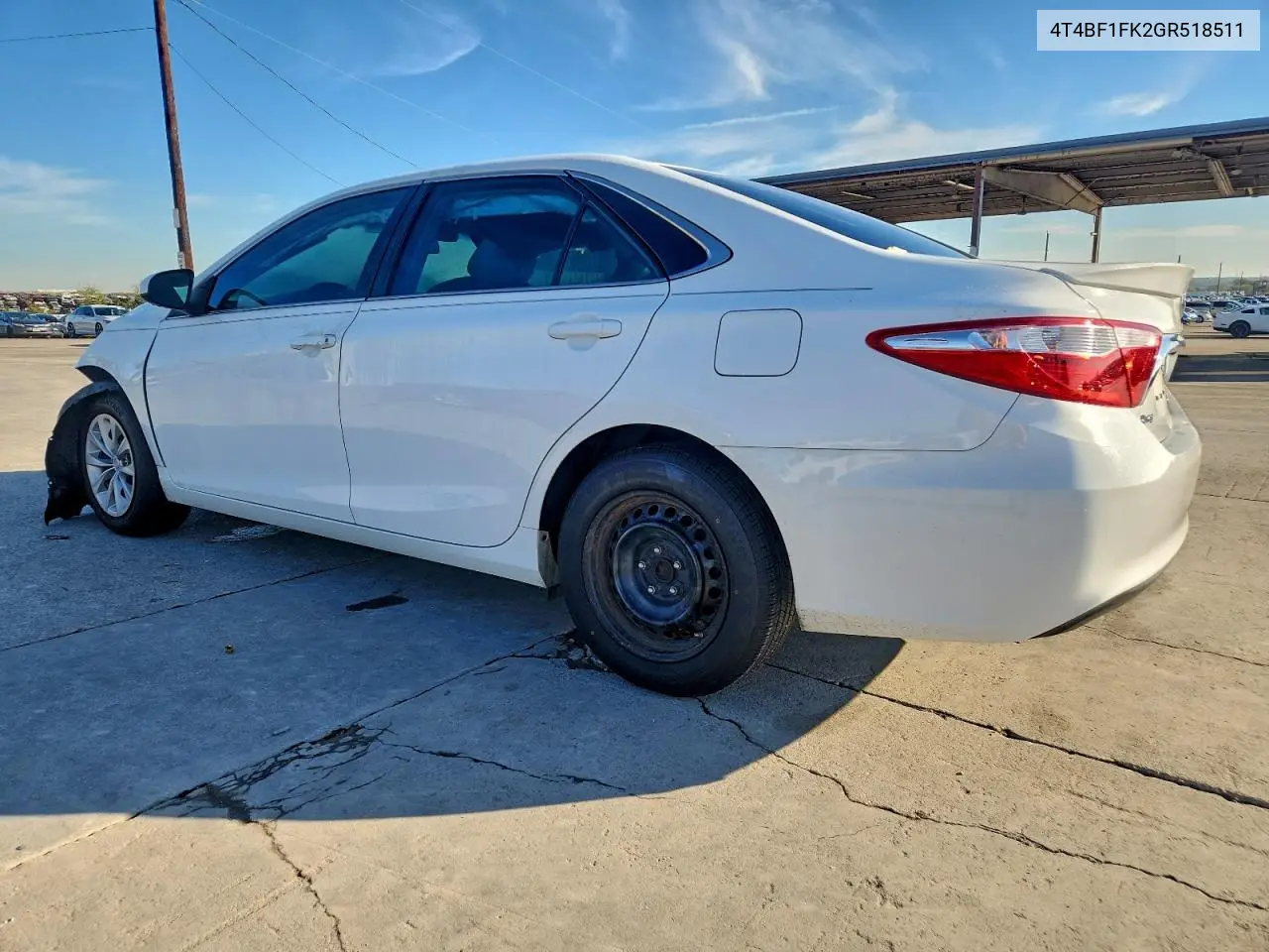 4T4BF1FK2GR518511 2016 Toyota Camry Le