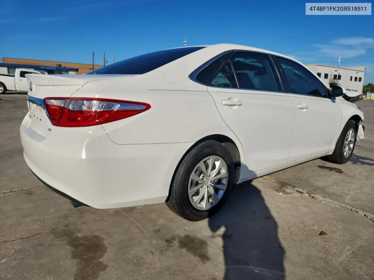 4T4BF1FK2GR518511 2016 Toyota Camry Le