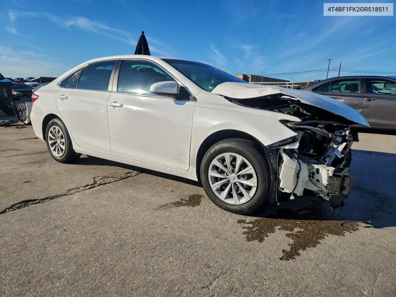 4T4BF1FK2GR518511 2016 Toyota Camry Le