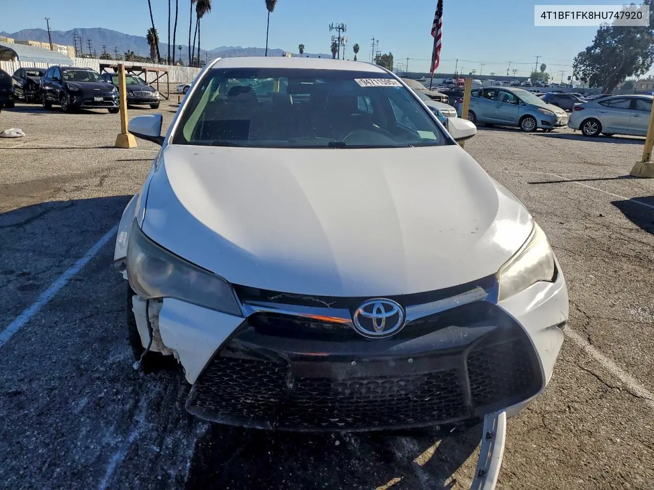 4T1BF1FK8HU747920 2017 Toyota Camry Le