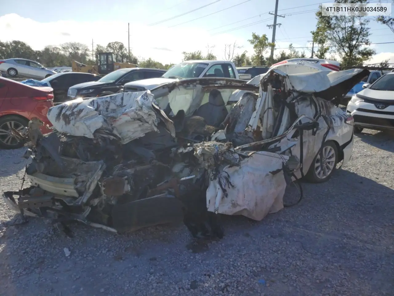 4T1B11HK0JU034589 2018 Toyota Camry L