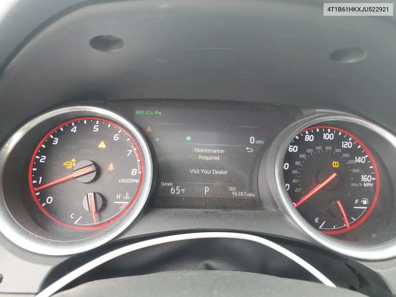4T1B61HKXJU522921 2018 Toyota Camry Xse