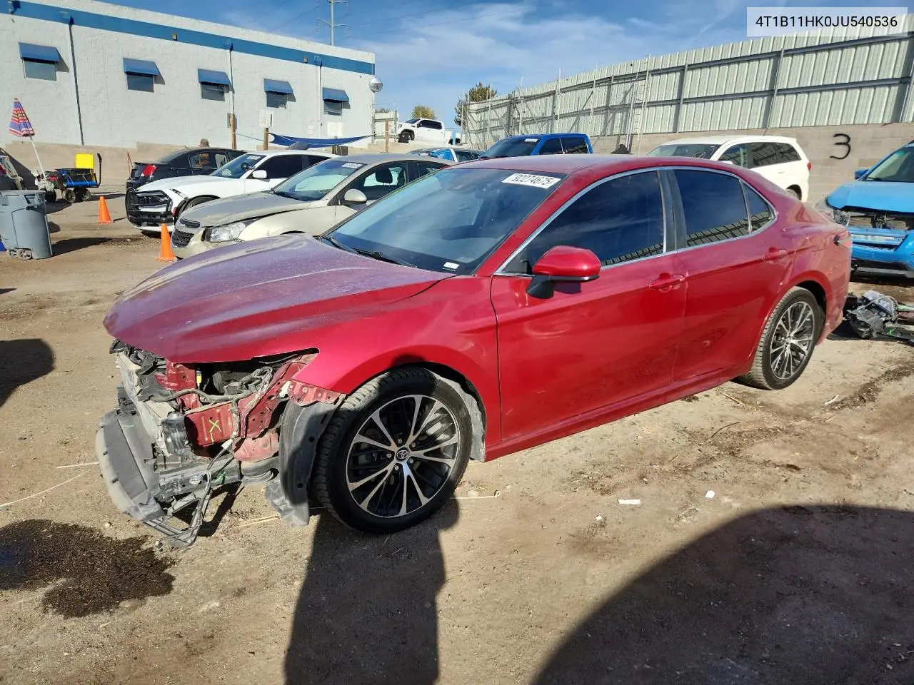 4T1B11HK0JU540536 2018 Toyota Camry L
