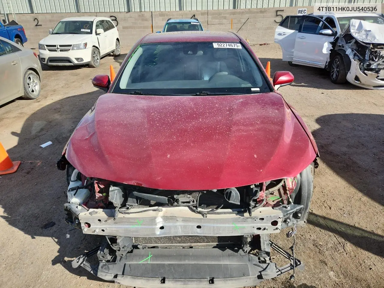 4T1B11HK0JU540536 2018 Toyota Camry L