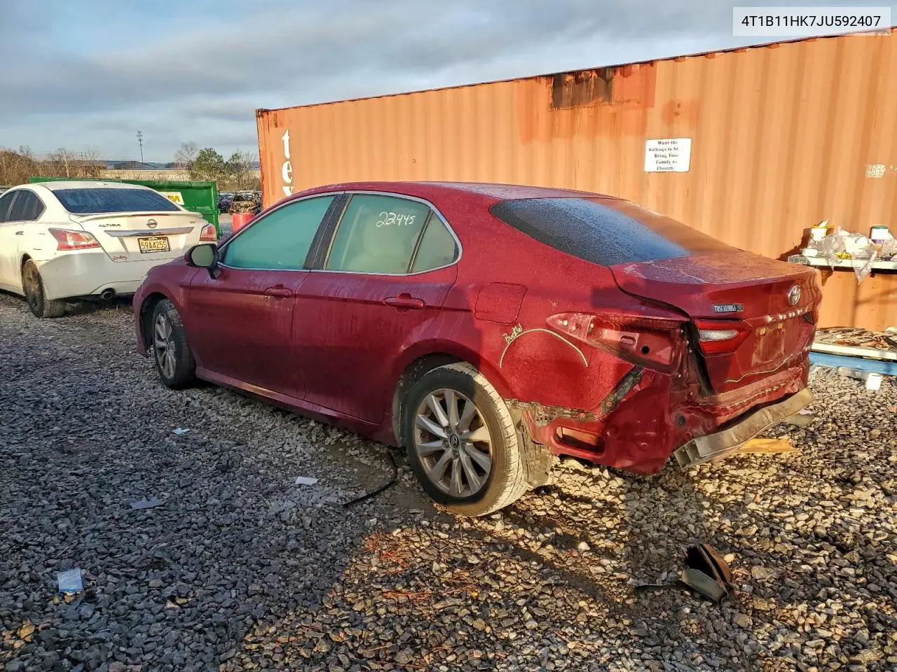 4T1B11HK7JU592407 2018 Toyota Camry L