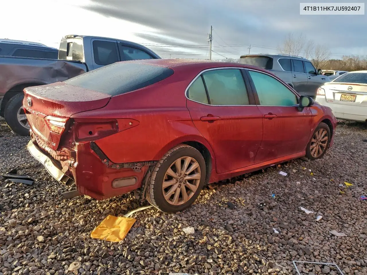 4T1B11HK7JU592407 2018 Toyota Camry L