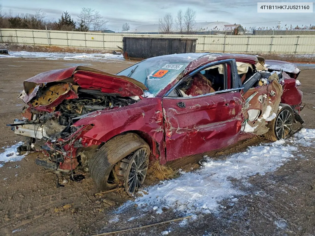 4T1B11HK7JU521160 2018 Toyota Camry L