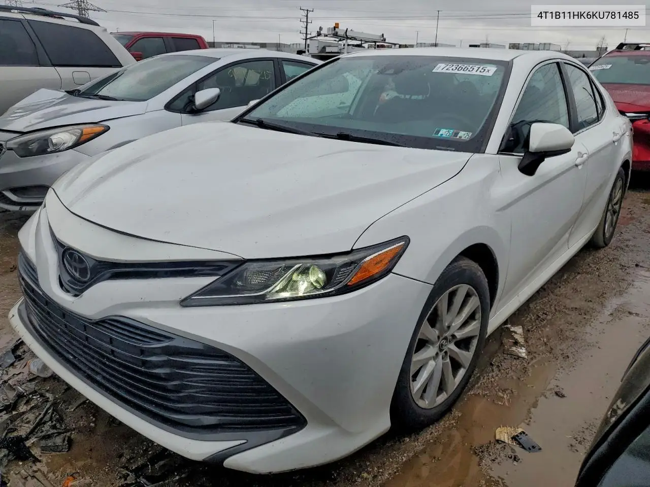 4T1B11HK6KU781485 2019 Toyota Camry L
