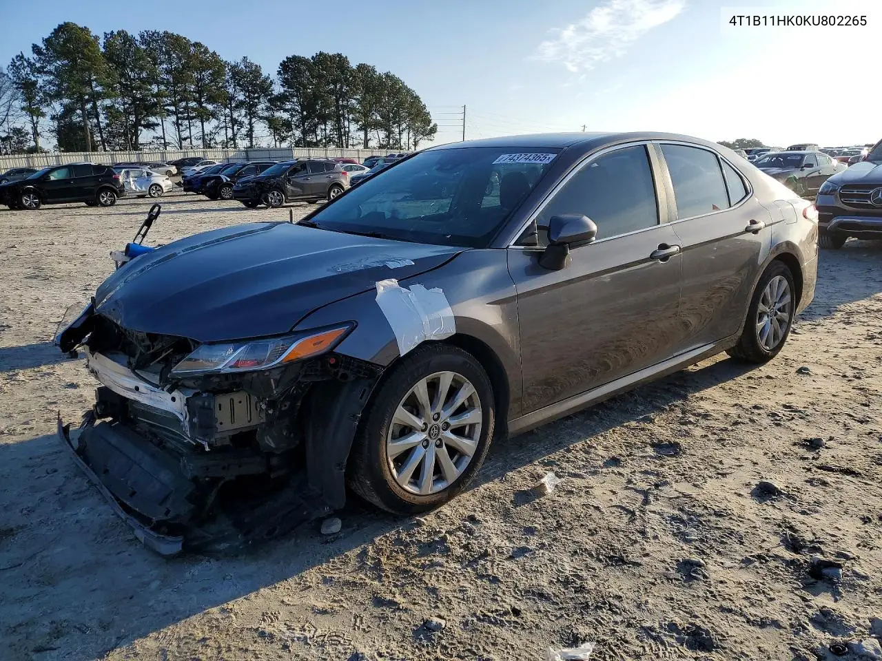 4T1B11HK0KU802265 2019 Toyota Camry L