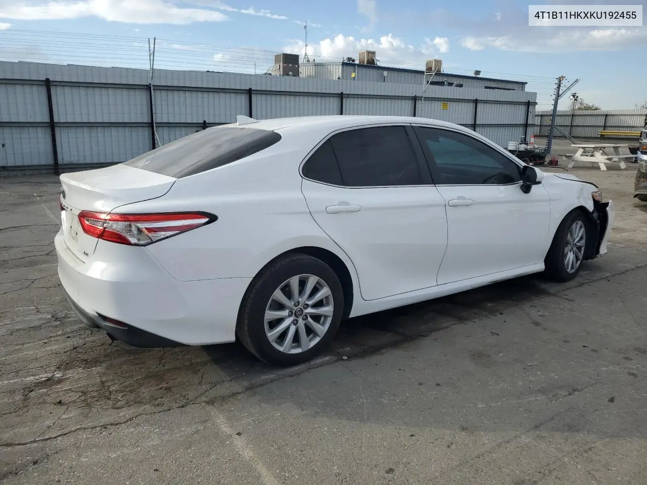 4T1B11HKXKU192455 2019 Toyota Camry L