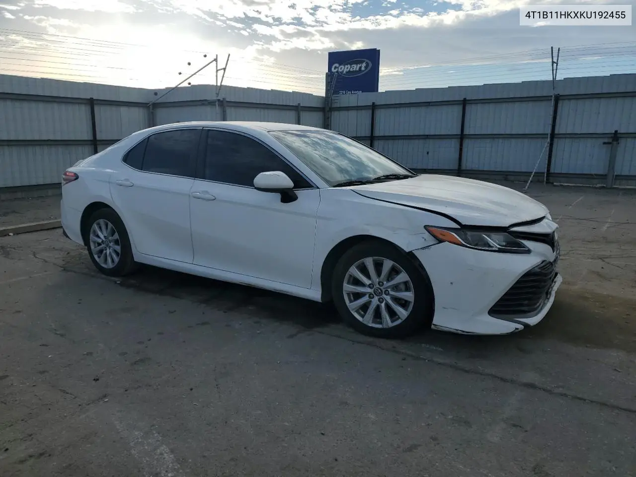 4T1B11HKXKU192455 2019 Toyota Camry L