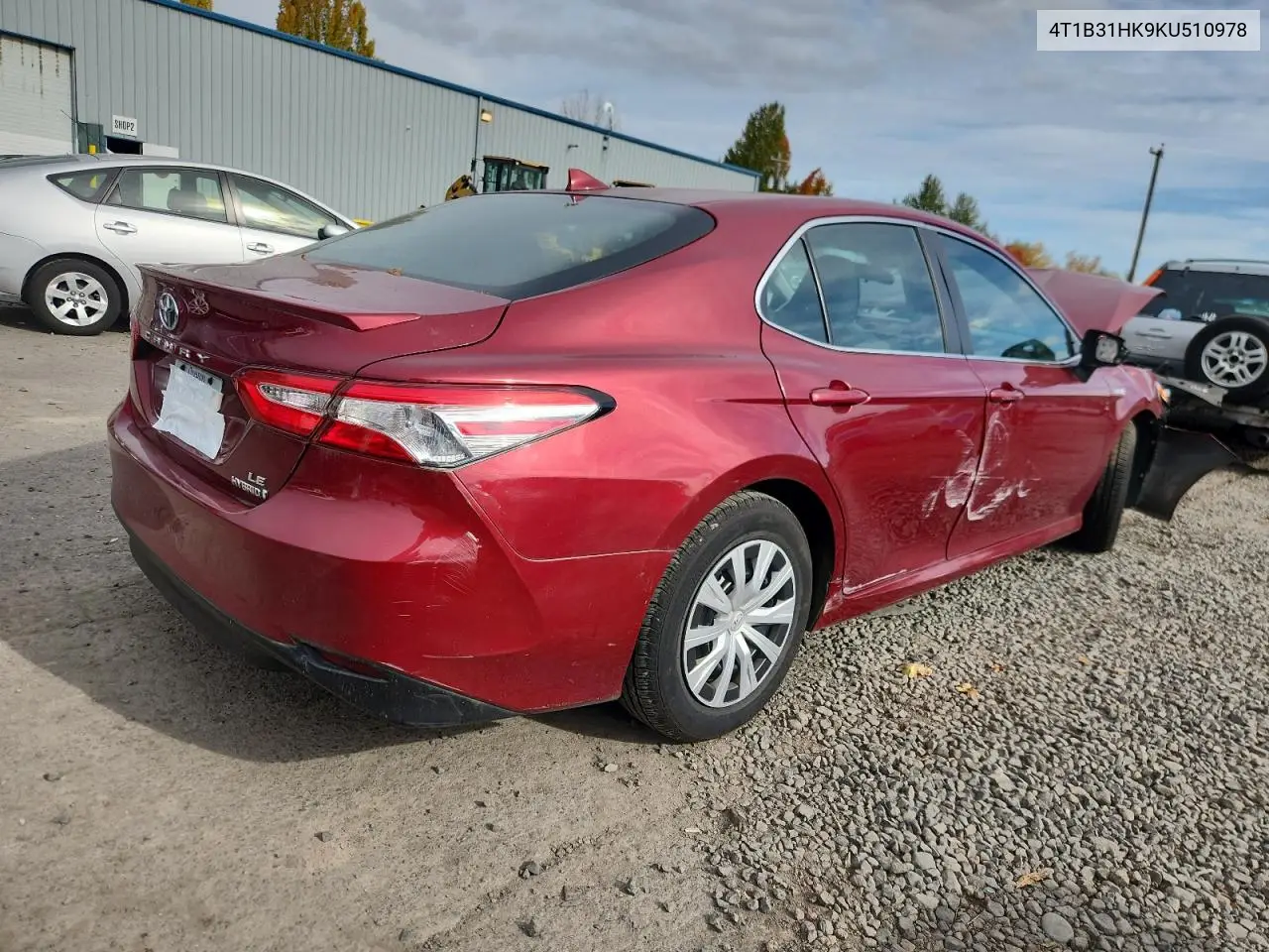 4T1B31HK9KU510978 2019 Toyota Camry Le