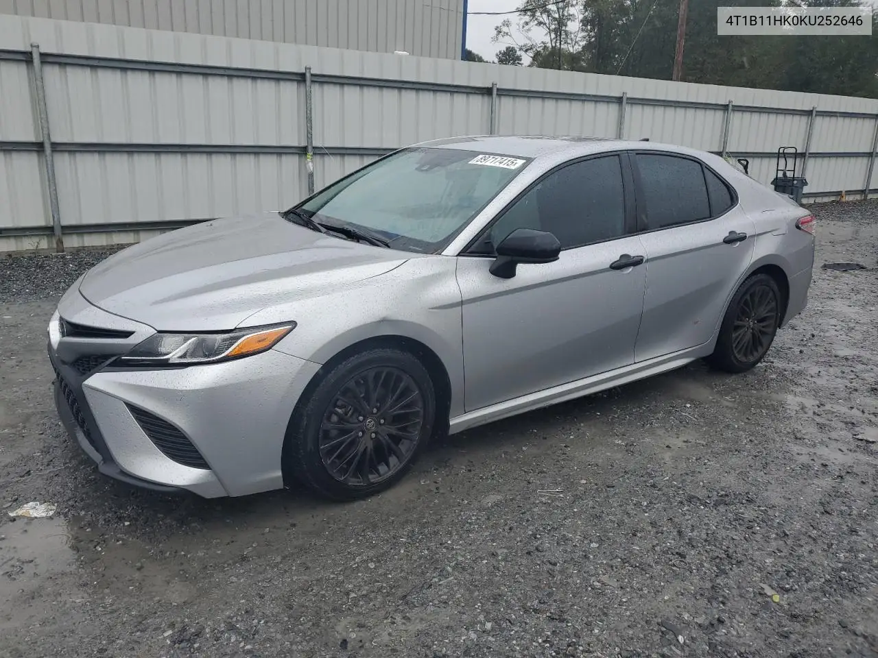 4T1B11HK0KU252646 2019 Toyota Camry L