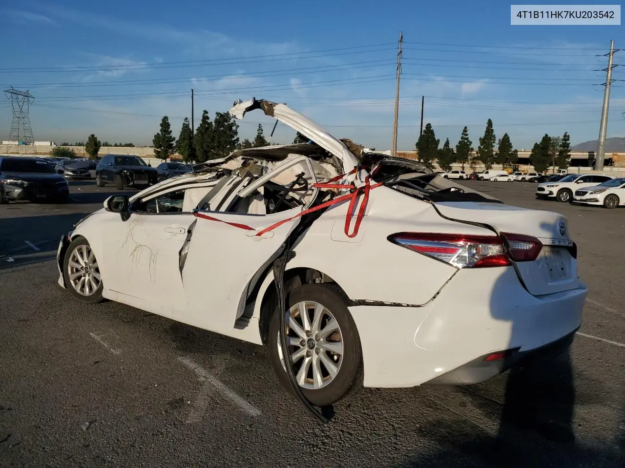 4T1B11HK7KU203542 2019 Toyota Camry L