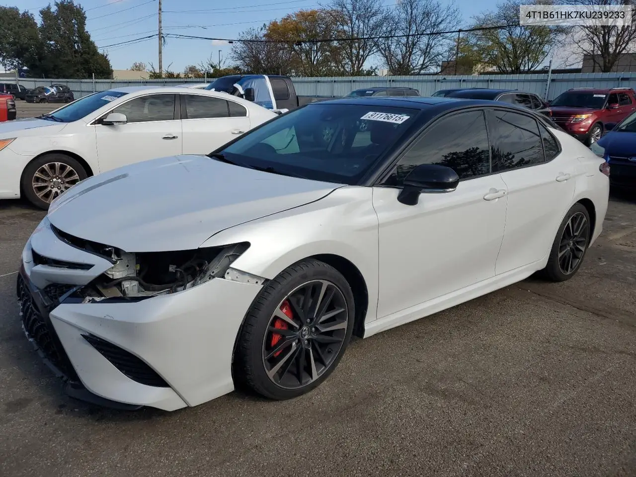4T1B61HK7KU239233 2019 Toyota Camry Xse