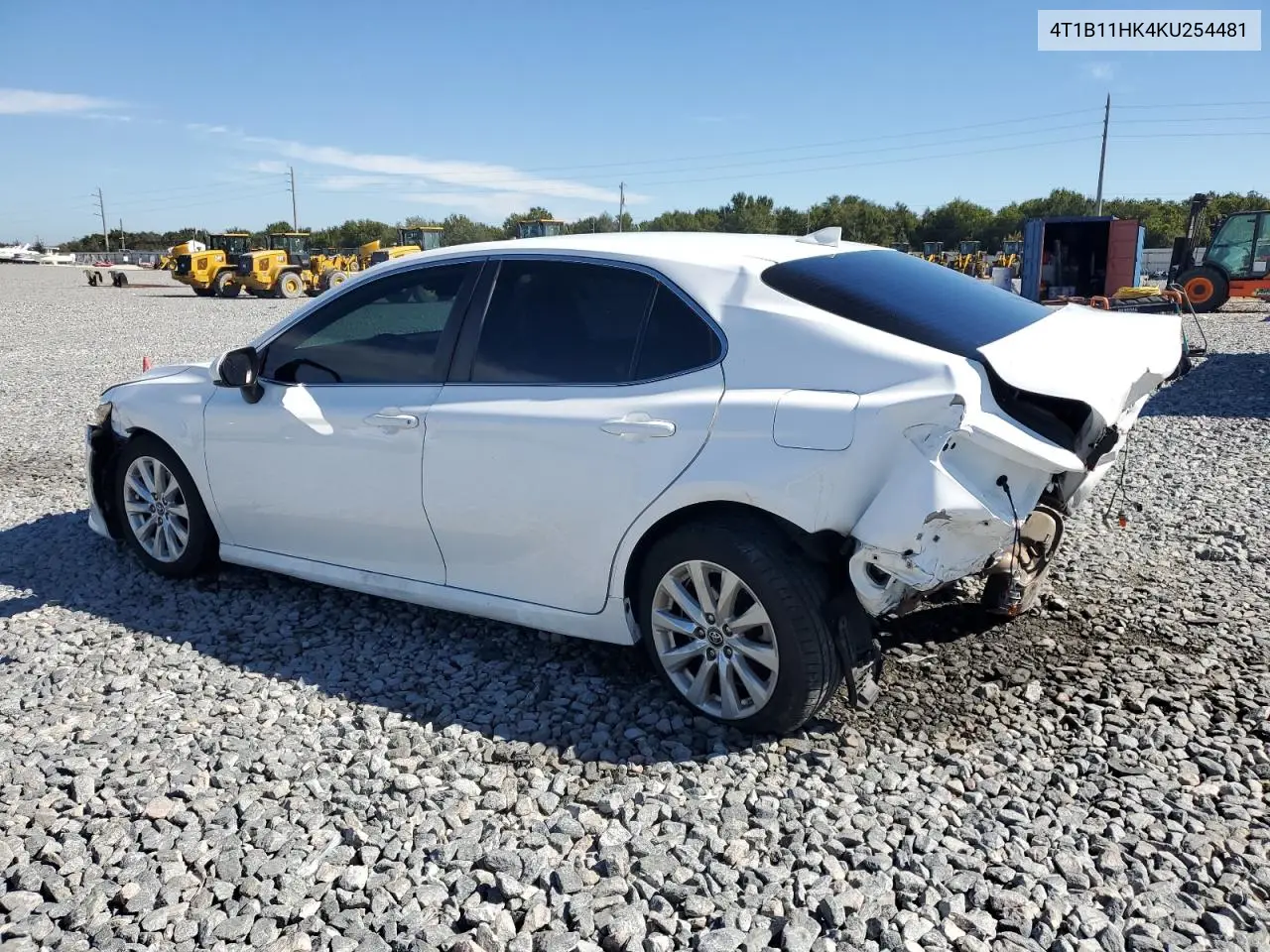 4T1B11HK4KU254481 2019 Toyota Camry L