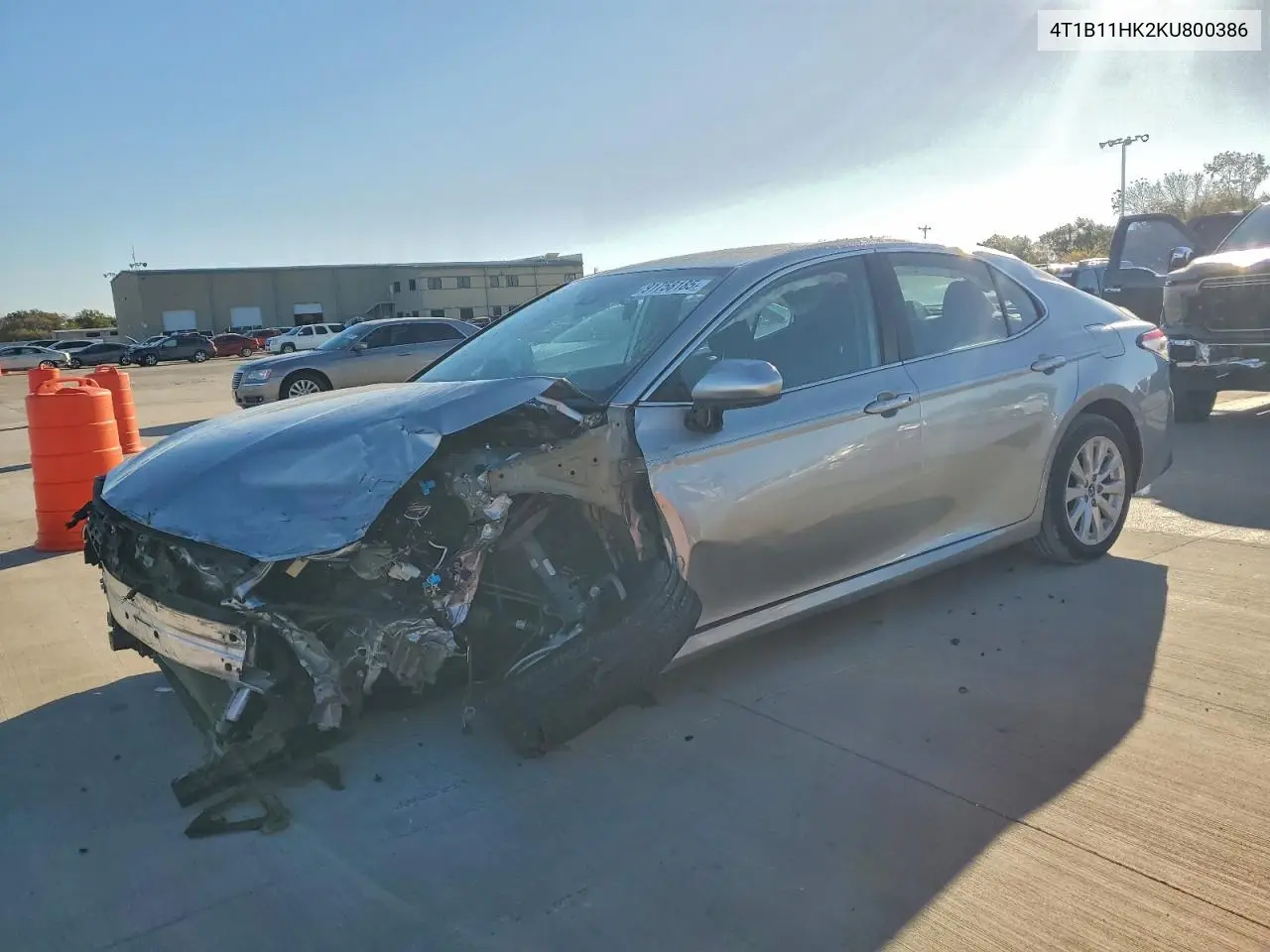 4T1B11HK2KU800386 2019 Toyota Camry L