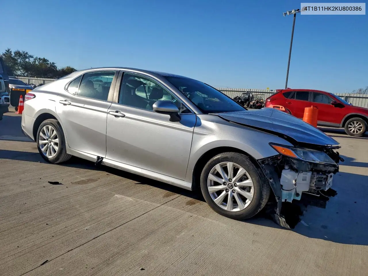 4T1B11HK2KU800386 2019 Toyota Camry L