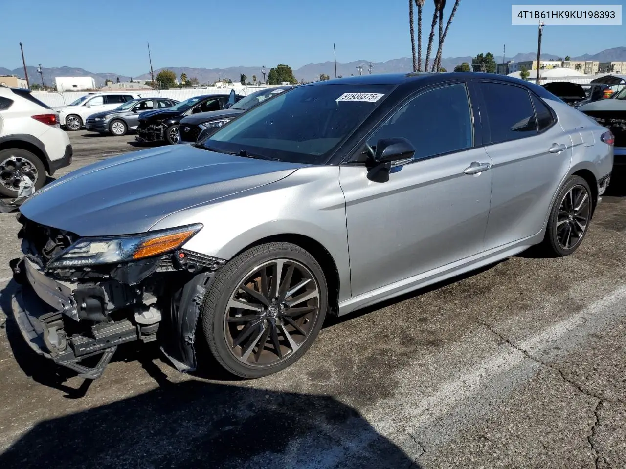 4T1B61HK9KU198393 2019 Toyota Camry Xse