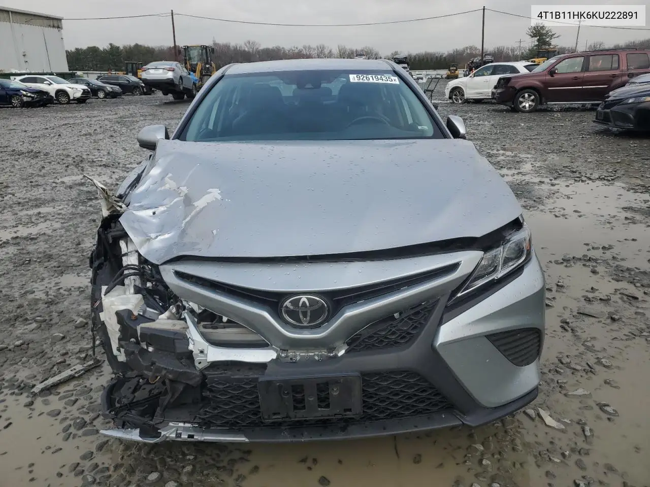 4T1B11HK6KU222891 2019 Toyota Camry L