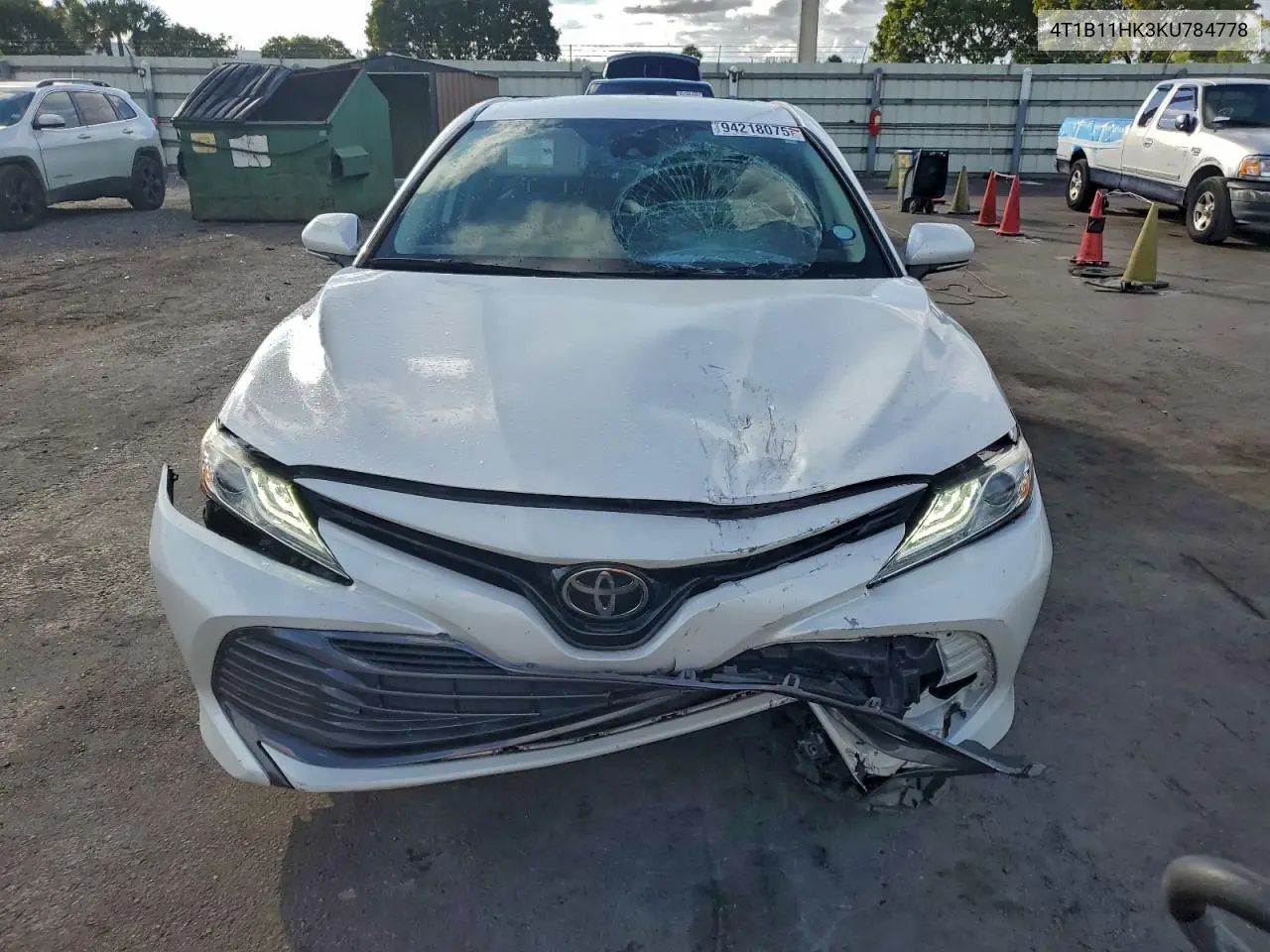 4T1B11HK3KU784778 2019 Toyota Camry L