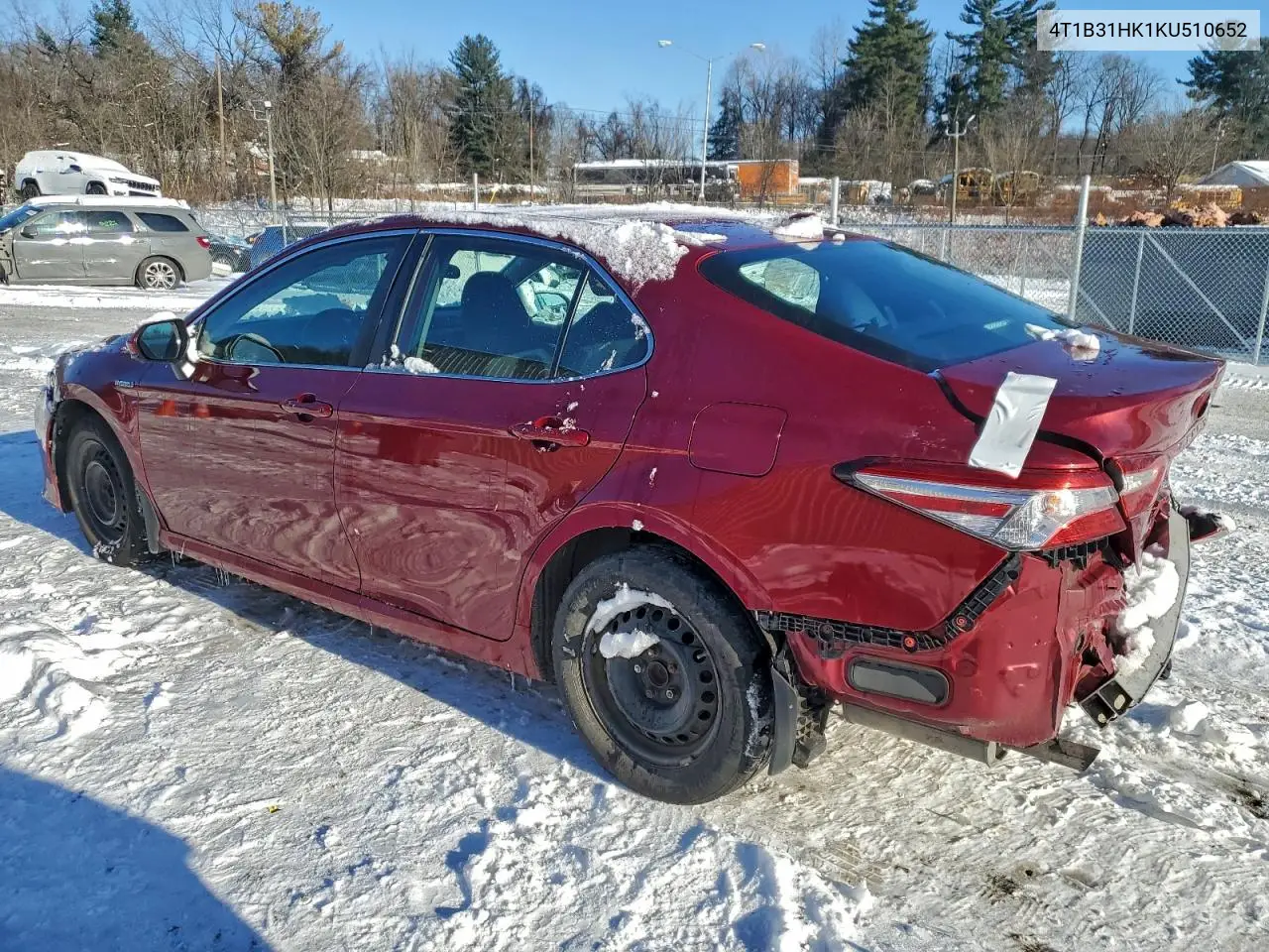 4T1B31HK1KU510652 2019 Toyota Camry Le