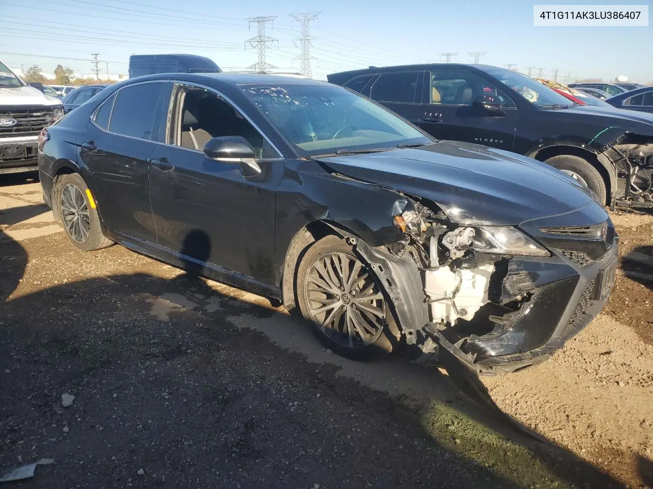 4T1G11AK3LU386407 2020 Toyota Camry Se