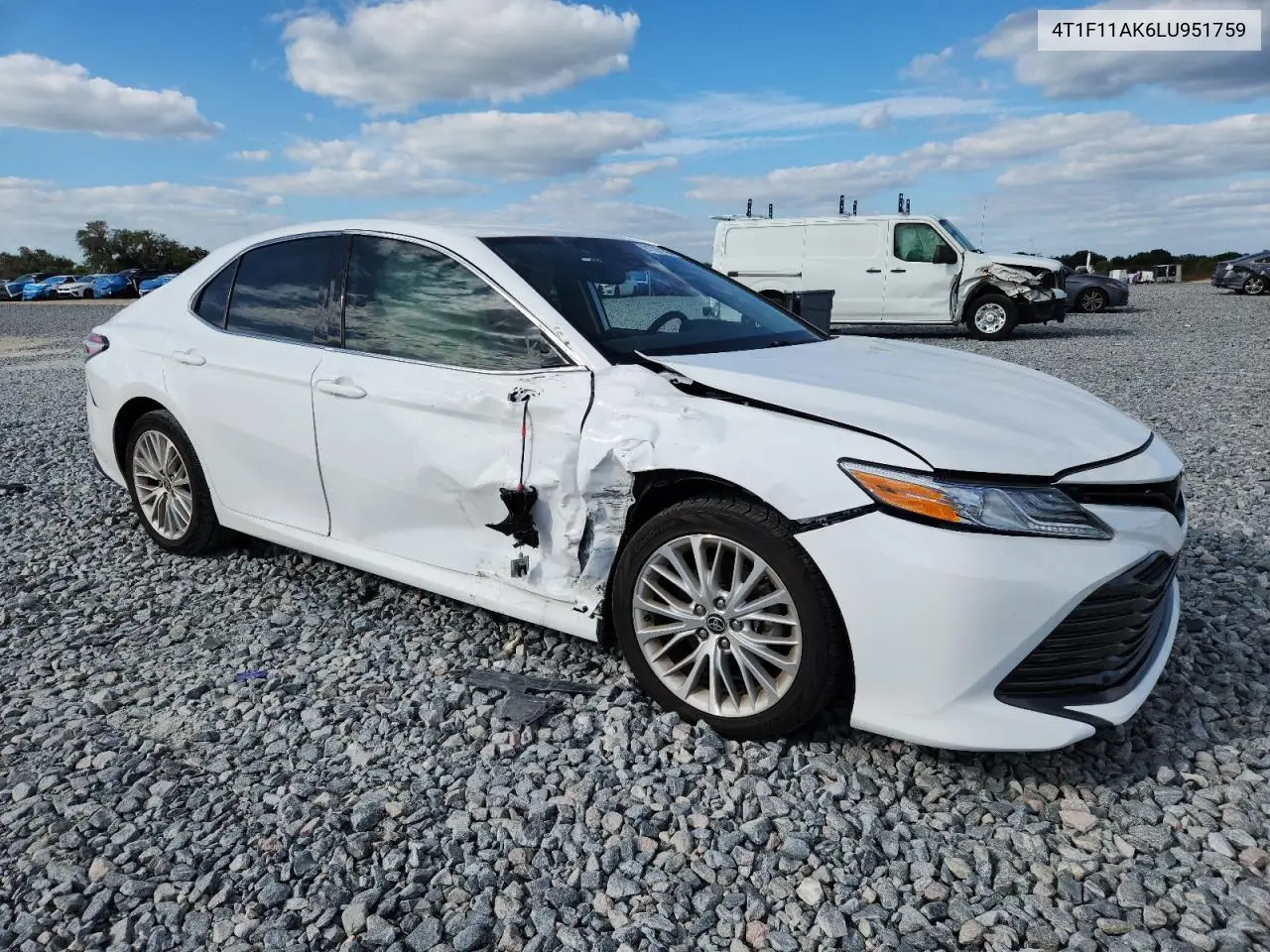 4T1F11AK6LU951759 2020 Toyota Camry Xle