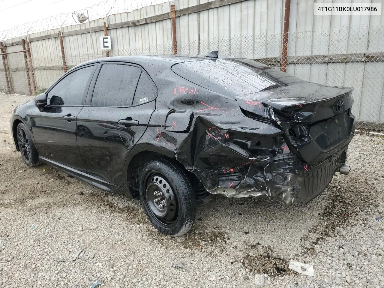 4T1G11BK0LU017986 2020 Toyota Camry Se