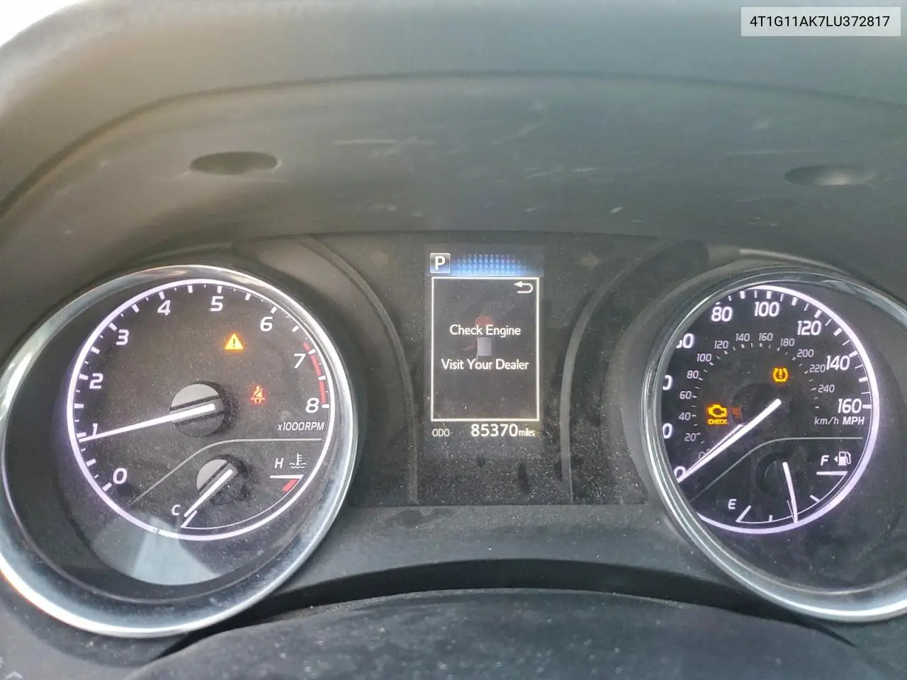4T1G11AK7LU372817 2020 Toyota Camry Se