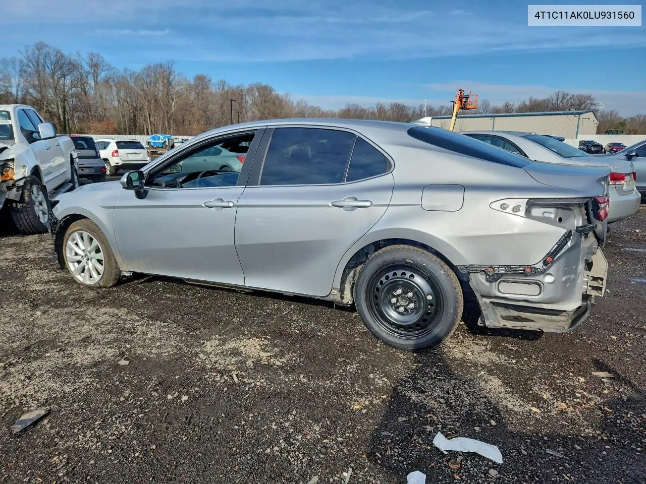 4T1C11AK0LU931560 2020 Toyota Camry Le