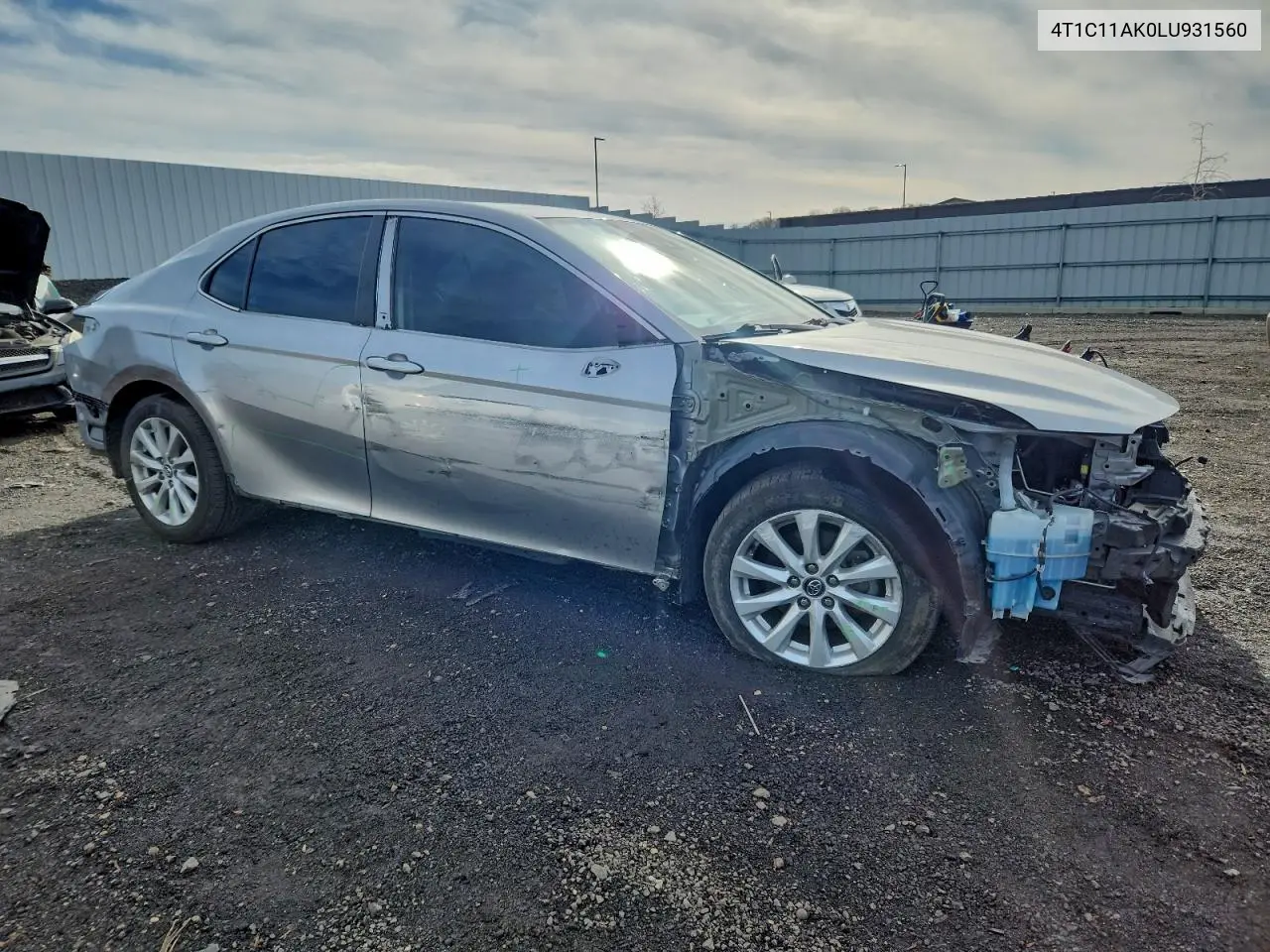4T1C11AK0LU931560 2020 Toyota Camry Le