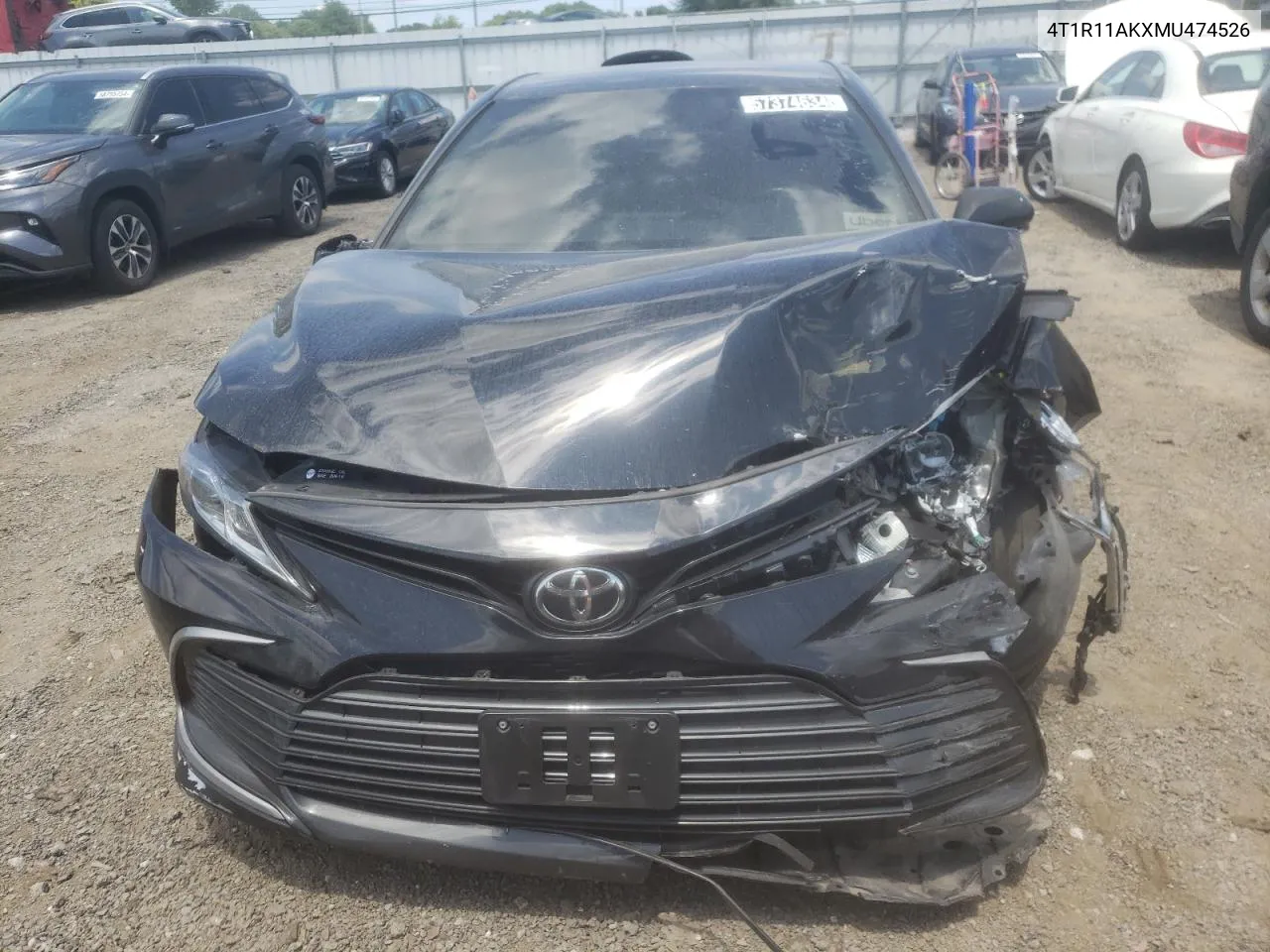 2021 Toyota Camry Le VIN: 4T1R11AKXMU474526 Lot: 57374634