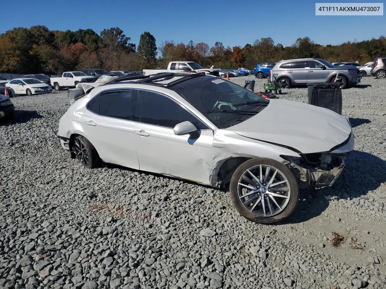 4T1F11AKXMU473007 2021 Toyota Camry Xle