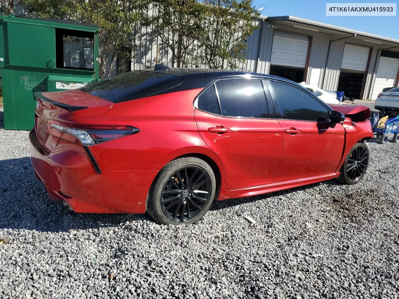 4T1K61AKXMU415933 2021 Toyota Camry Xse