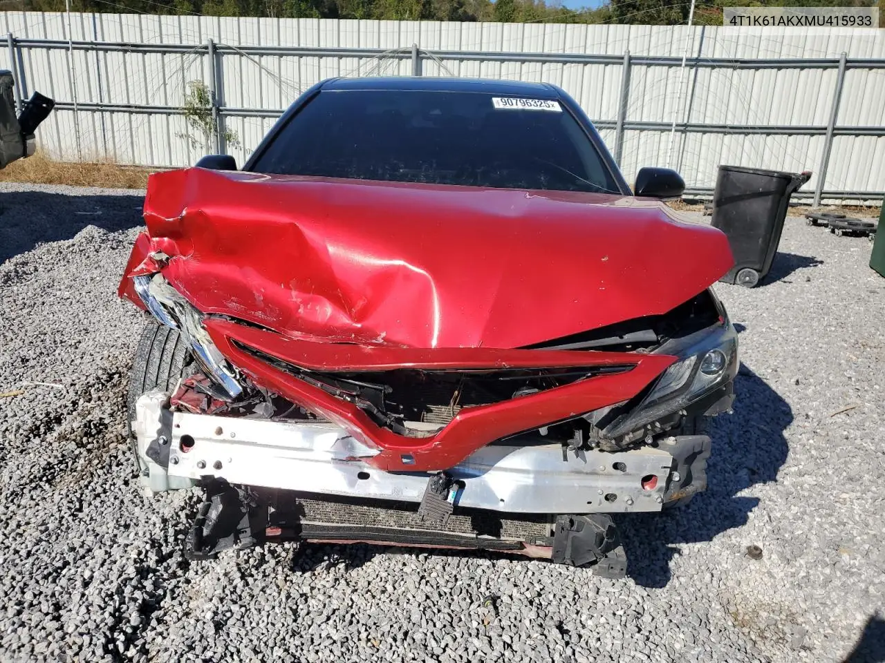 4T1K61AKXMU415933 2021 Toyota Camry Xse