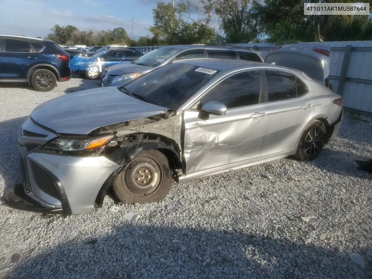 4T1G11AK1MU587644 2021 Toyota Camry Se