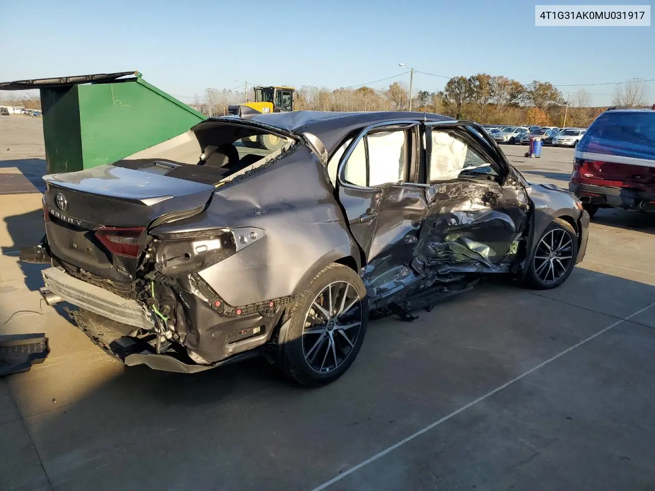 4T1G31AK0MU031917 2021 Toyota Camry Se
