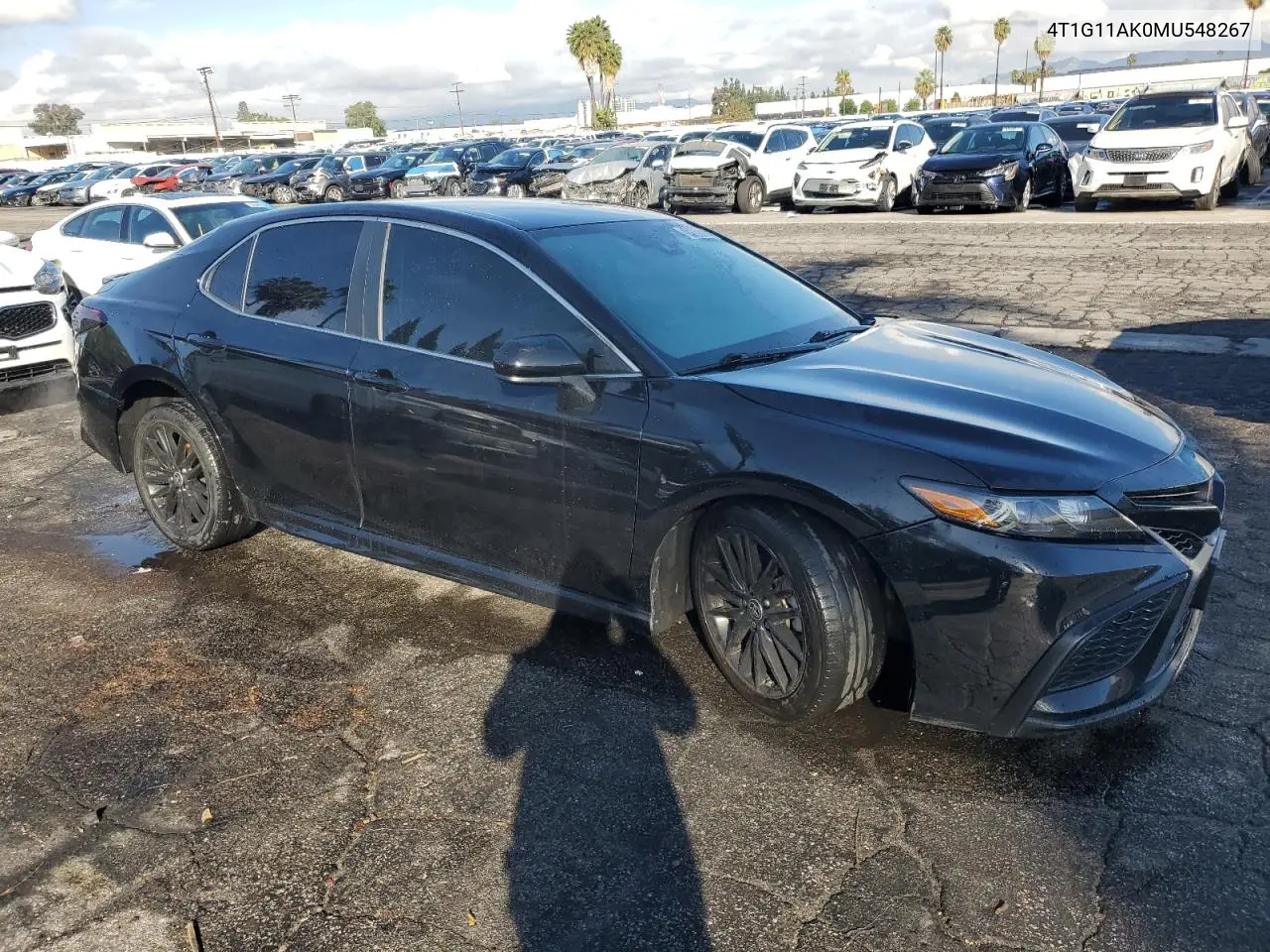 4T1G11AK0MU548267 2021 Toyota Camry Se