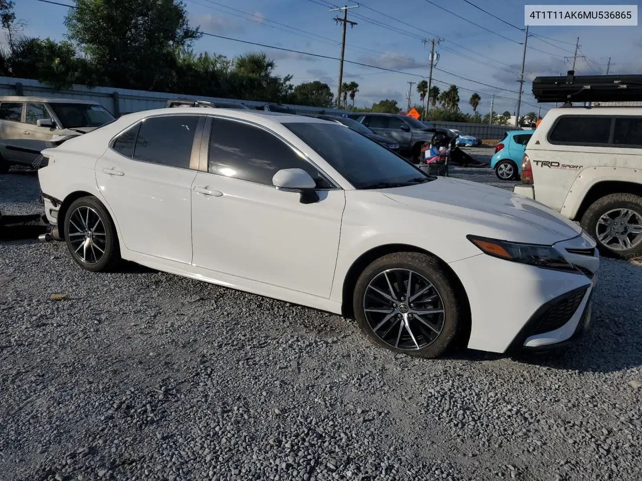 4T1T11AK6MU536865 2021 Toyota Camry Se