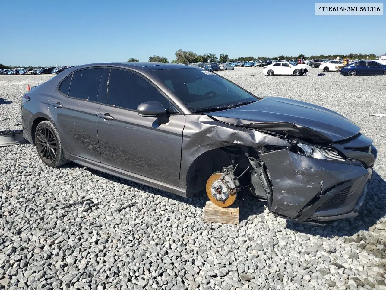 4T1K61AK3MU561316 2021 Toyota Camry Xse