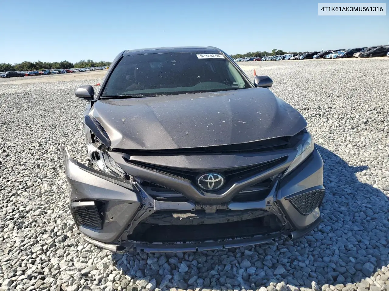 4T1K61AK3MU561316 2021 Toyota Camry Xse