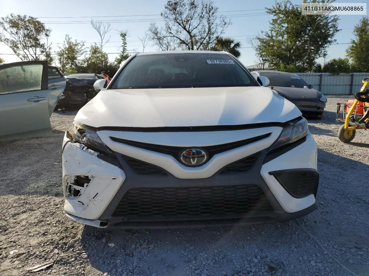 4T1G11AK3MU608865 2021 Toyota Camry Se