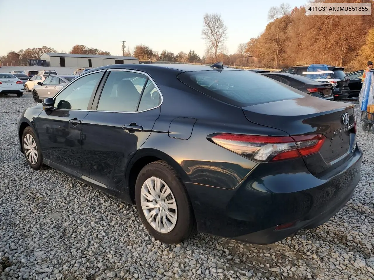 4T1C31AK9MU551855 2021 Toyota Camry Le